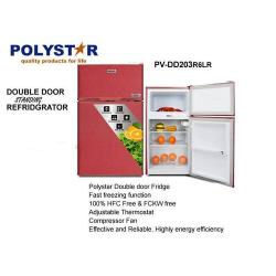 POLYSTAR 85L DOUBLE DOOR REFRIGERATOR | PV-DD203R6LR - deluxe.com.ng