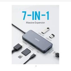 Anker USB C Hub, 341 USB-C Hub (7-in-1) | A83460A3 - deluxe.com.ng