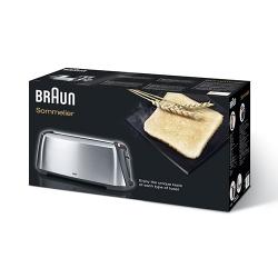 Braun 4118-HT600 Sommelier Stainless Steel Toaster, 220-volts