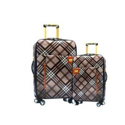 4 wheel Fashion Plaid luggage 2-Piece Set