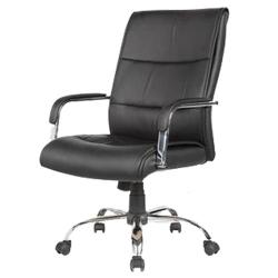 BLACK OFFICE CHAIRS WITH ROLLERS (FMAN)