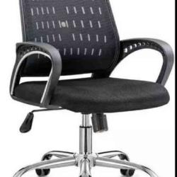 BLLACK OFFICE CHAIR WITH MESH BACKREST (FMAN)