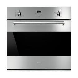 Smeg Oven | 90cm 95 Litres SF9370GGX Built-In Classic Gas Oven Eclipse Glass - Stainless Steel Black - deluxe.com.ng