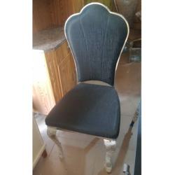 ROYAL BLACK FLOWER DESIGN DINING CHAIR (1530)