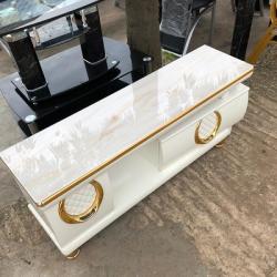 WHITE & GOLD DESIGN TV STAND ( NEBI)