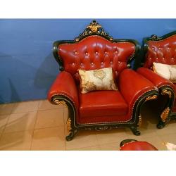 QUALITY DESIGNED 7 SEATERS SOFA CHAIRS RED COLOR (DEEM) - deluxe.com.ng