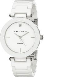 ANNE KLEIN AK/1019WTWT WOMEN’S DIAMOND-ACCENTED WATCH WITH CERAMIC BRACELET - deluxe.com.ng