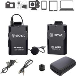 Boya By-wm6 Ultra High Frequency Uhf Wireless Lavalier Microphone System For Canon Nikon (DAME) - deluxe.com.ng 