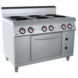Offcar Gas Cooker | Industrial Cooker With 6 Electric Round Plates Range On Electric Oven - 70CTE16 - deluxe.com.ng