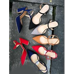 LUXURY WOMEN'S BLOCK HEEL SHOE (AVAILABLE IN ALL SIZES)
