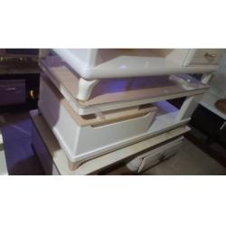 CREAM & WHITE CENTER TABLE WITH DRAWER (1530)