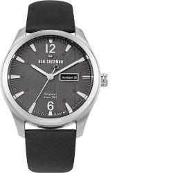 BEN SHERMAN WBS105B MEN'S THE SUGARMAN HERITAGE BLACK LEATHER WATCH - deluxe.com.ng