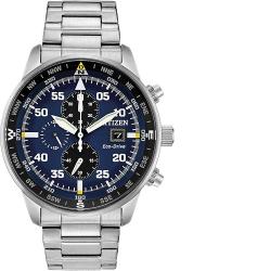 CITIZEN CA0690-88L MEN’S ECO-DRIVE CHRONOGRAPH AVIATOR 100M PILOT’S WATCH- deluxe.com.ng