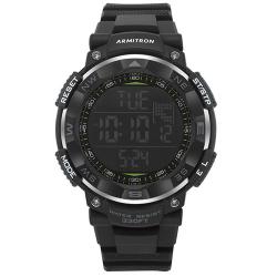 ARMITRON 40/8254BLK Men’s Digital Chronograph Watch with Black Resin Strap