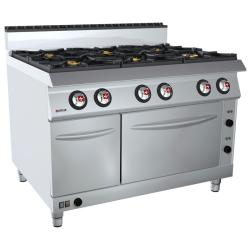 OFFCAR 6 BURNERS GAS RANGE, ELECTRIC OVEN AND HOT CABINET - 80CBG26CFE