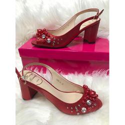 LADIES EXTRAVAGANT HIGH HEELS SHOE|RED (AVAILABLE IN ALL SIZES)