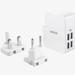 Anker 27W PowerPort 4 Lite 4-Port USB Wall Charger White |A2042321|