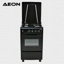 Aeon Gas Cooker 50×50 3 Gas + 1 Hot | FG4311MBZB | Plate Black