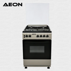 Aeon Gas Cooker 60×60 4 Gas 2 Burner | FG6402GBZU | (Silver Body)