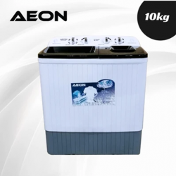 AEON TWIN-TUB WASHING MACHINE |XPB100--962S| 10KG CORROSION PROOF PLASTIC BODY (WHITE COLOUR)