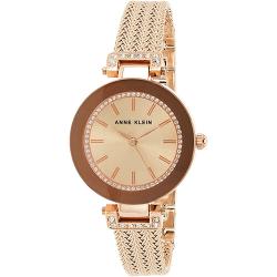 ANNE KLEIN AK/1906RGRG WOMEN’S PREMIUM CRYSTAL ACCENTED MESH BRACELET SMALL WATCH - Deluxe.com.ng