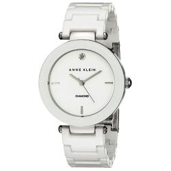 ANNE KLEIN AK/1019WTWT WOMEN’S DIAMOND-ACCENTED WATCH WITH CERAMIC BRACELET - Deluxe.com.ng
