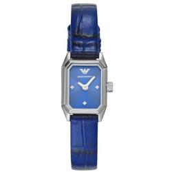 EMPORIO ARMANI AR11346 WOMEN’S GIOIA TWO-HAND BLUE LEATHER SMALL WATCH