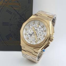 AUDEMARS PIGUET EXQUISITE GOLD METAL STRAP WRISTWATCH WITH WHITE SCREEN