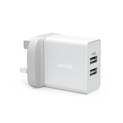 Anker 24W 2 Port USB Wall Charger |A2021223| – BLACK & WHITE