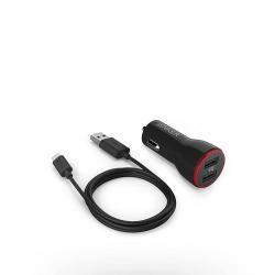Anker 24W PowerDrive 2 |B2310012| Dual USB Car Charger + 3ft Micro USB – Black