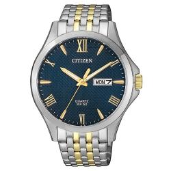 CITIZEN BF2024-50L MEN’S ANALOG BLUE DIAL TWO TONE STEEL WATCH - deluxe.com.ng