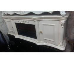QUALITY DESIGNED WHITE  TV CABINET  - AVAILABLE (MOBIN - deluxe.com.ng