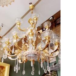 BY 14 + 6 LED BULB CRYSTAL CHANDELIER QUALITY DESIGNED LIGHT - FOR INDOOR USE (OBIC) - deluxe.com.ng