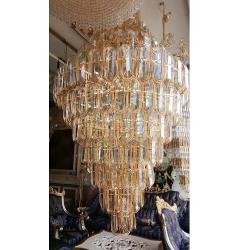 CRYSTAL BY 1200mm CHANDELIER QUALITY DESIGNED LIGHT - FOR INDOOR USE (OBIC) - deluxe.com.ng