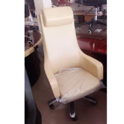 QUALITY DESIGNED CREAM EXECUTIVE OFFICE CHAIR  AVAILABLE- (ROMIN) - deluxe.com.ng