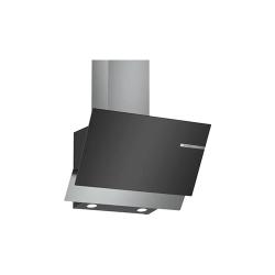 Bosch Serie | 4 wall-mounted cooker hood 60 cm clear glass black printed DWK66AJ60M