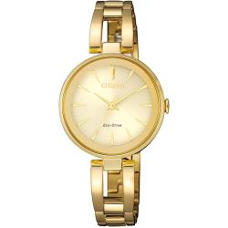 CITIZEN EM0632-81P WOMEN’S ECO-DRIVE CHAMPAGNE GOLD DIAL MEDIUM WATCH - Deluxe.com.ng