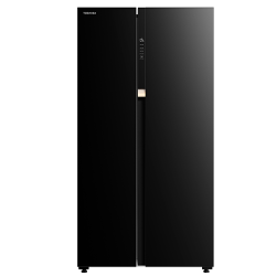 Toshiba Refrigerator | Toshiba Refrigerator 592L Double Door Black Glass- GR-RS780WE-PGF - deluxe.com.ng