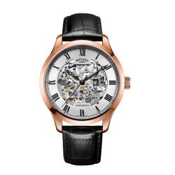 ROTARY GS02942/01 MEN’S ROSE GOLD CASE AUTOMATIC SKELETON WATCH