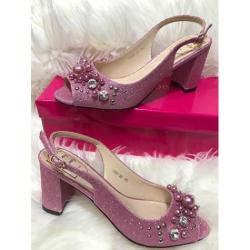 LADIES EXTRAVAGANT HIGH HEELS SHOE|PINK (AVAILABLE IN ALL SIZES)