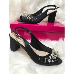 LADIES EXTRAVAGANT HIGH HEELS SHOE|BLACK (AVAILABLE IN ALL SIZES)