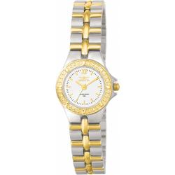 INVICTA 0136 WOMEN’S WILDFLOWER WHITE DIAL TWO-TONE STAINLESS STEEL WATCH - Deluxe.com.ng