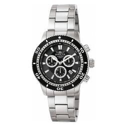 INVICTA 1203 MEN’S SPECIALTY CHRONOGRAPH BLACK DIAL SILVER BRACELET WATCH - Deluxe.com.ng