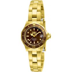 INVICTA 12524 WOMEN’S PRO DIVER BROWN DIAL GOLD BRACELET SMALL WATCH - Deluxe.com.ng