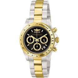 INVICTA 9224 MEN’S SPEEDWAY CHRONOGRAPH BLACK DIAL TWO-TONE SMALL WATCH - Deluxe.com.ng