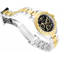 INVICTA 9224 MEN’S SPEEDWAY CHRONOGRAPH BLACK DIAL TWO-TONE SMALL WATCH - Deluxe.com.ng