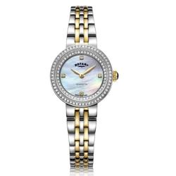 ROTARY LB05371/41 WOMEN’S KENSINGTON TWO-TONE MOTHER OF PEARL DIAL SMALL WATCH