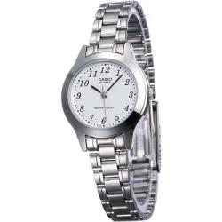 CASIO LTP-1128A-7BRDF WOMEN’S STAINLESS STEEL WHITE DIAL SMALL WATCH