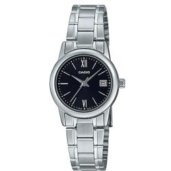 CASIO LTP-V002D-1B3UDF WOMEN’S BLACK DIAL STAINLESS STEEL SMALL WATCH