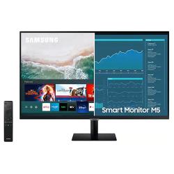 SAMSUNG M5 Series 27-Inch FHD 1080p, 1920 x 1080,60Hz, Smart Monitor & Streaming TV (Tuner-Free), Netflix, HBO, Prime Video, & More, Apple Airplay, Bluetooth, Built-in Speakers, Remote Included  (LS27AM500NNXZA) (PW) - Deluxe.com.ng